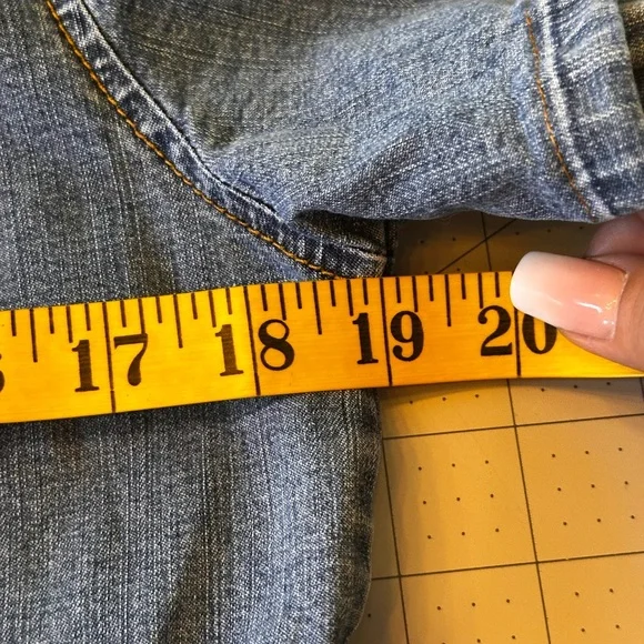 Polo by Ralph Lauren SZ LG Vintage 90’s Blue Denim snap button shirt Mini Dress - Picture 8 of 12